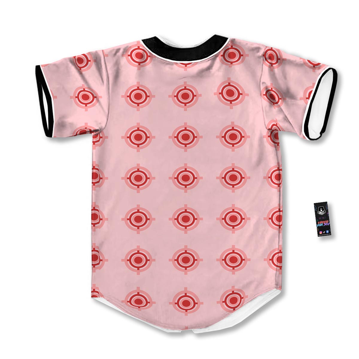 Sight Red Gun Print Pattern Baseball Jersey-grizzshop