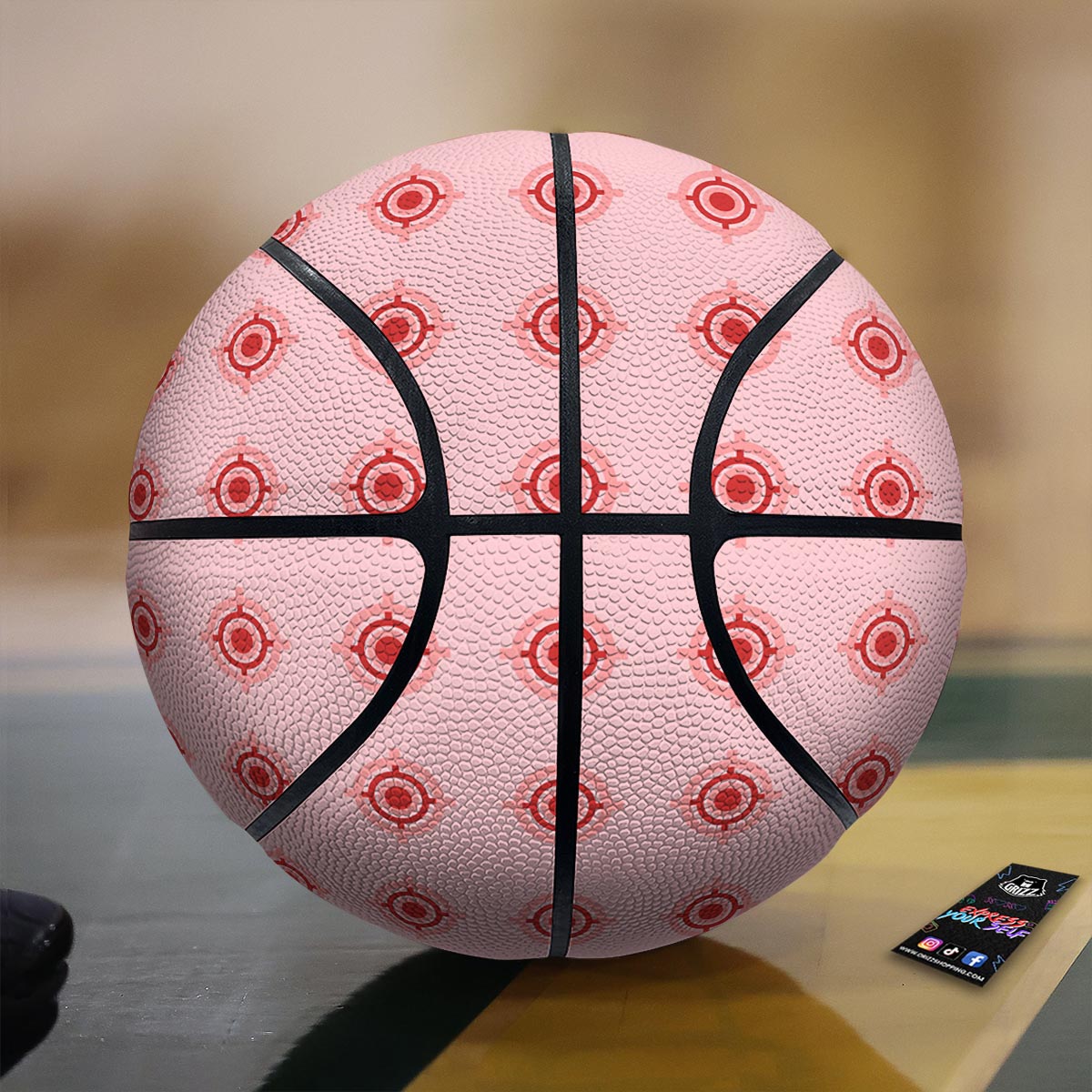 Sight Red Gun Print Pattern Basketball-grizzshop