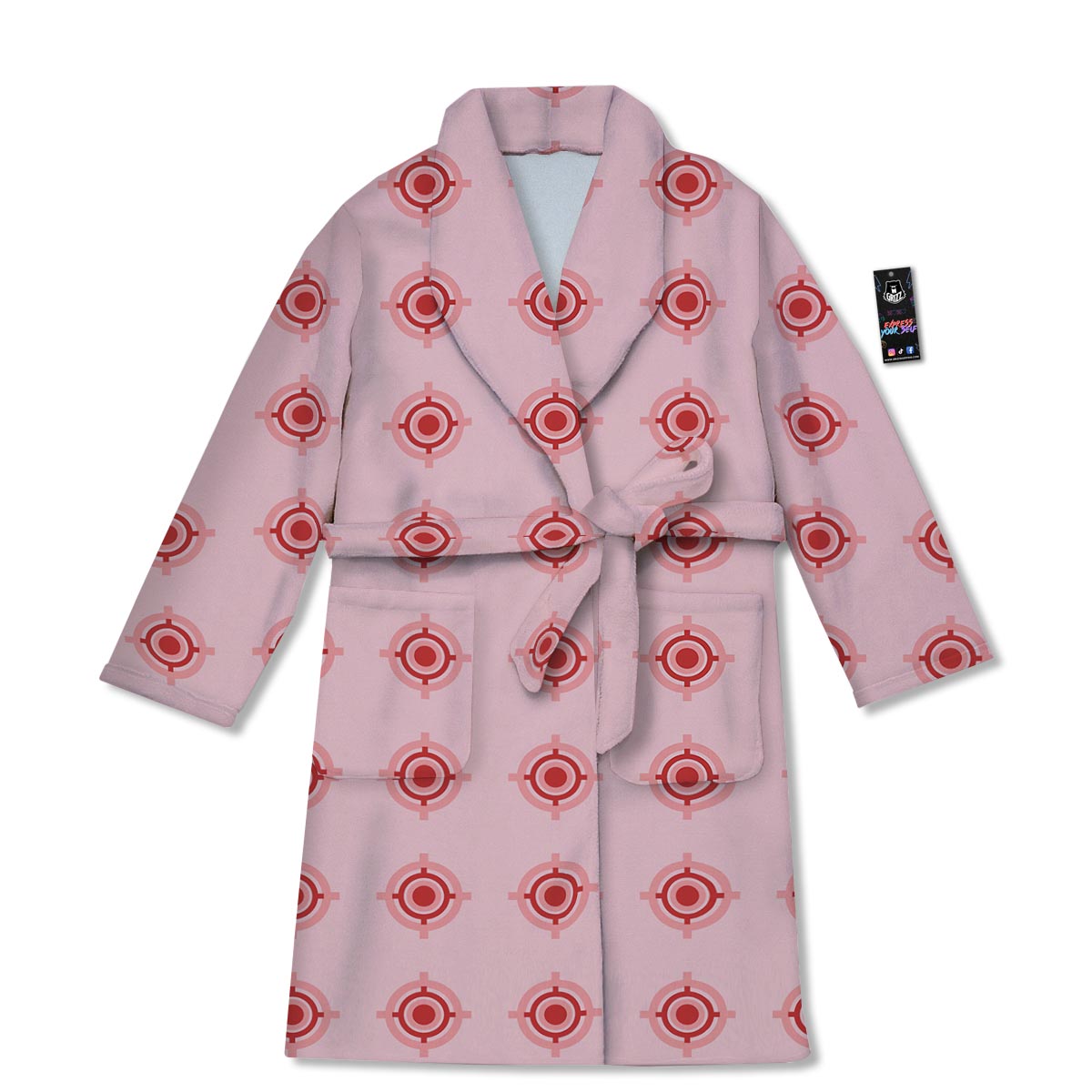 Sight Red Gun Print Pattern Bathrobe-grizzshop