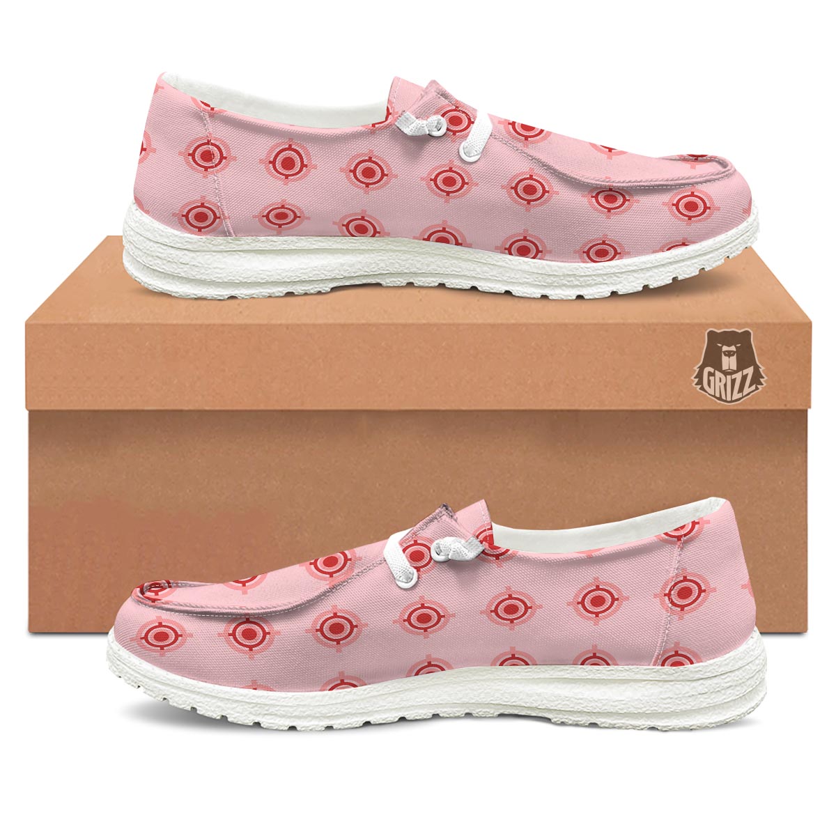 Sight Red Gun Print Pattern Black Loafers-grizzshop