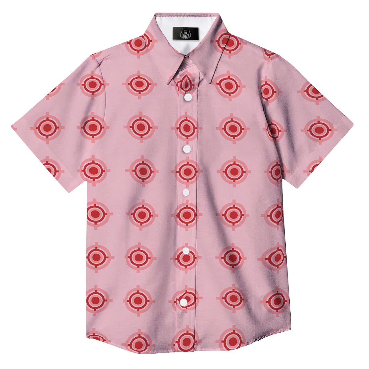 Sight Red Gun Print Pattern Button Up Shirt-grizzshop