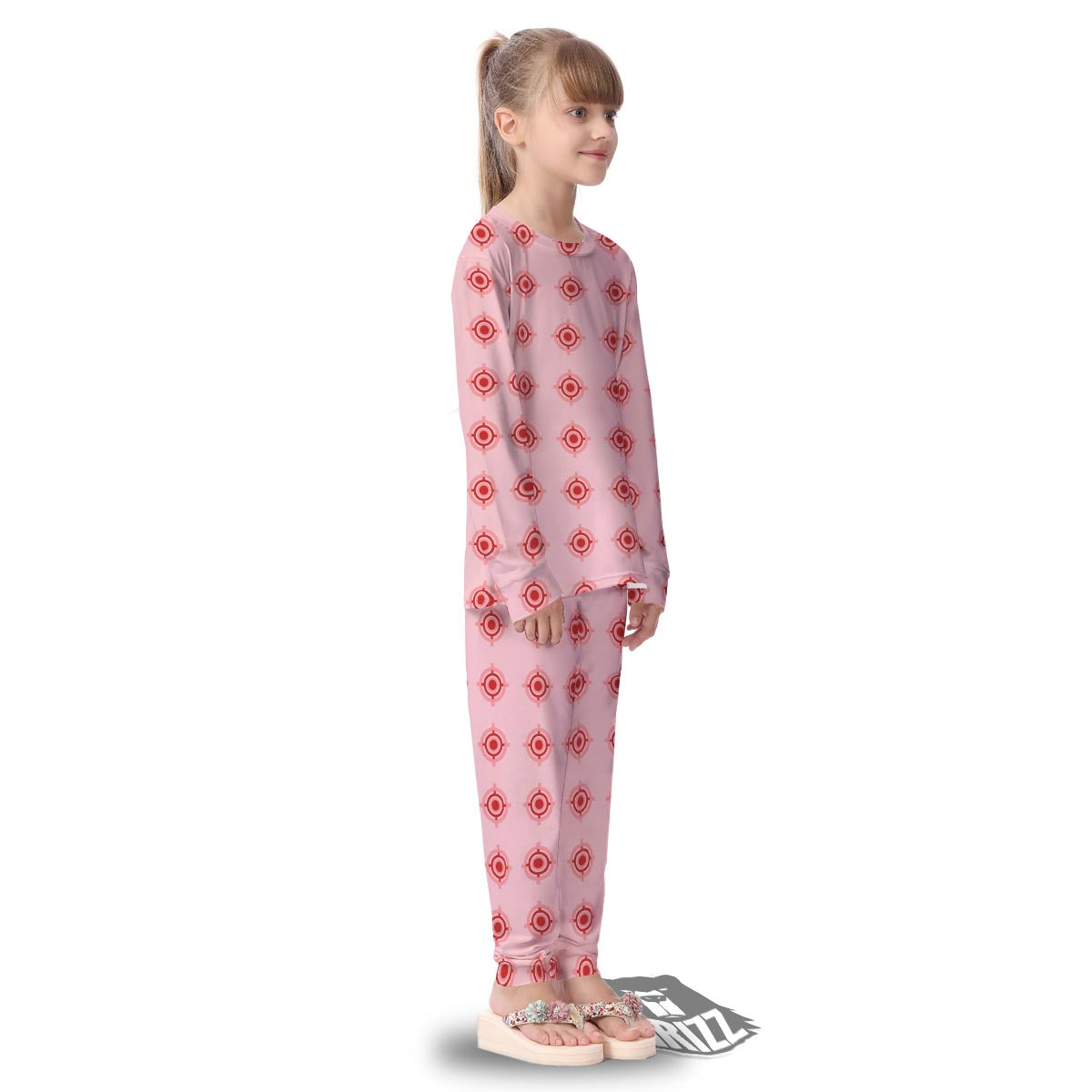 Sight Red Gun Print Pattern Kid's Pajamas-grizzshop