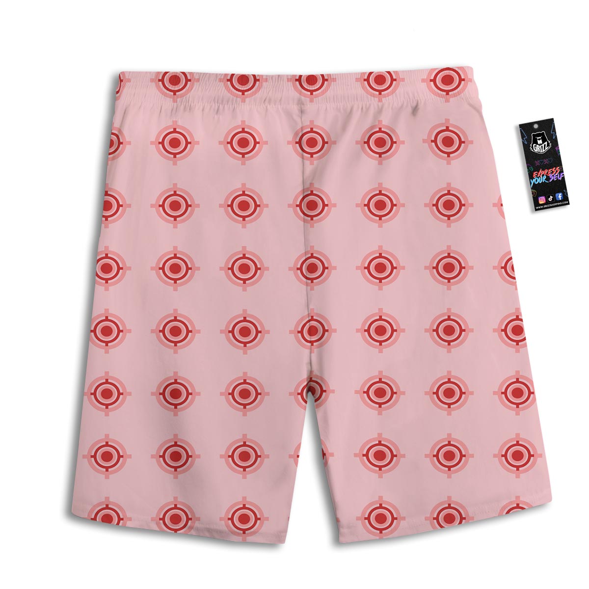 Sight Red Gun Print Pattern Men's Athletic Shorts