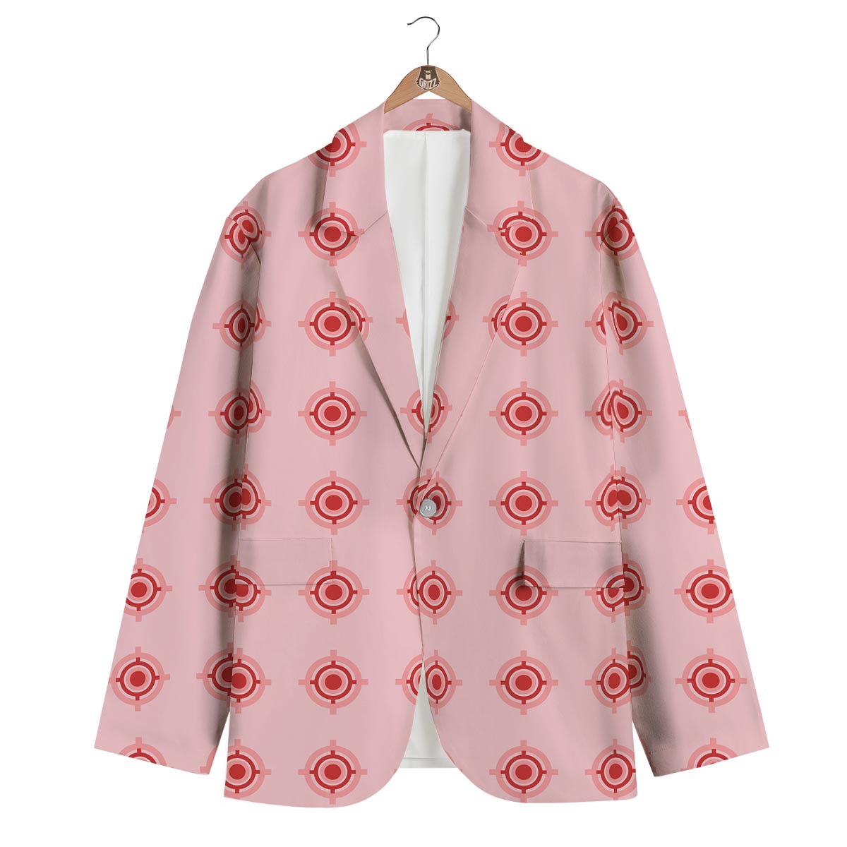 Sight Red Gun Print Pattern Men's Blazer-grizzshop