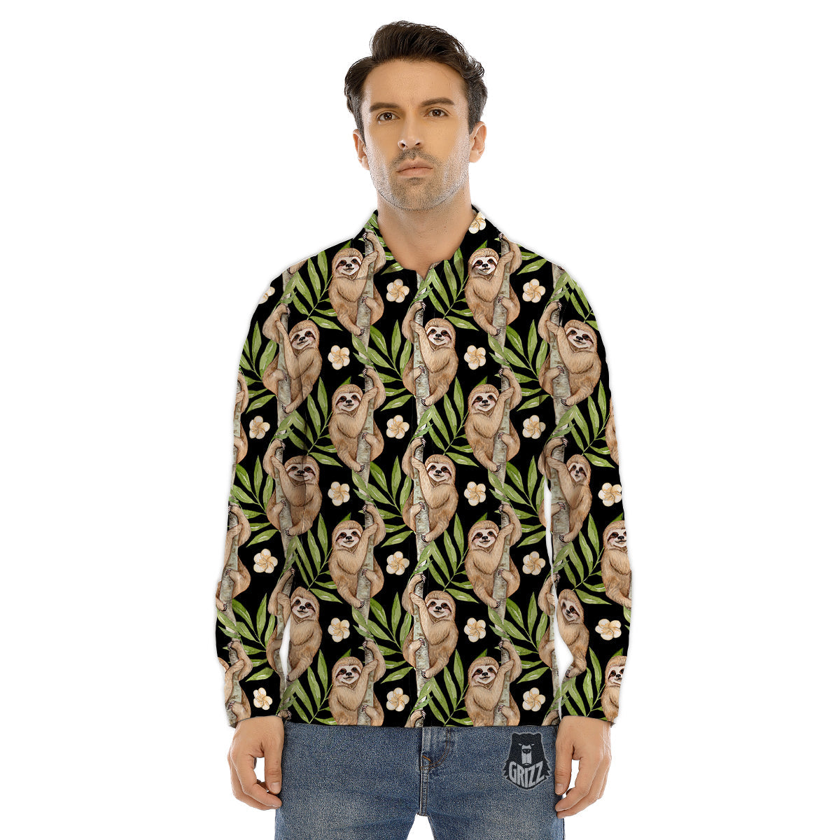 Sight Red Gun Print Pattern Men's Dress Shirts-grizzshop