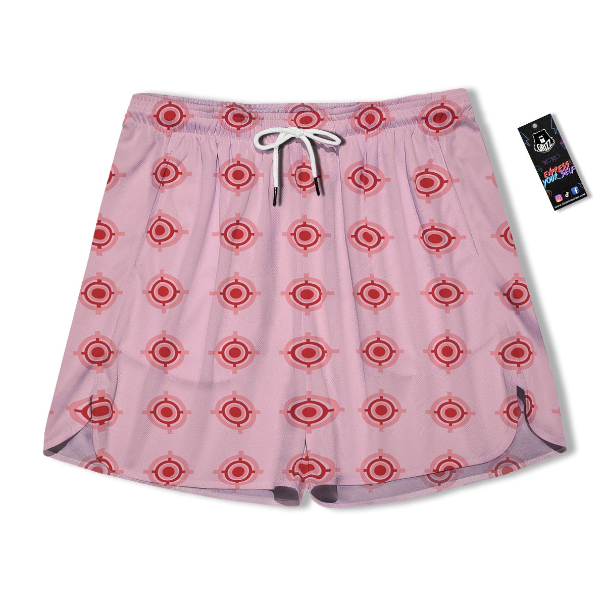 Sight Red Gun Print Pattern Men's Running Shorts-grizzshop