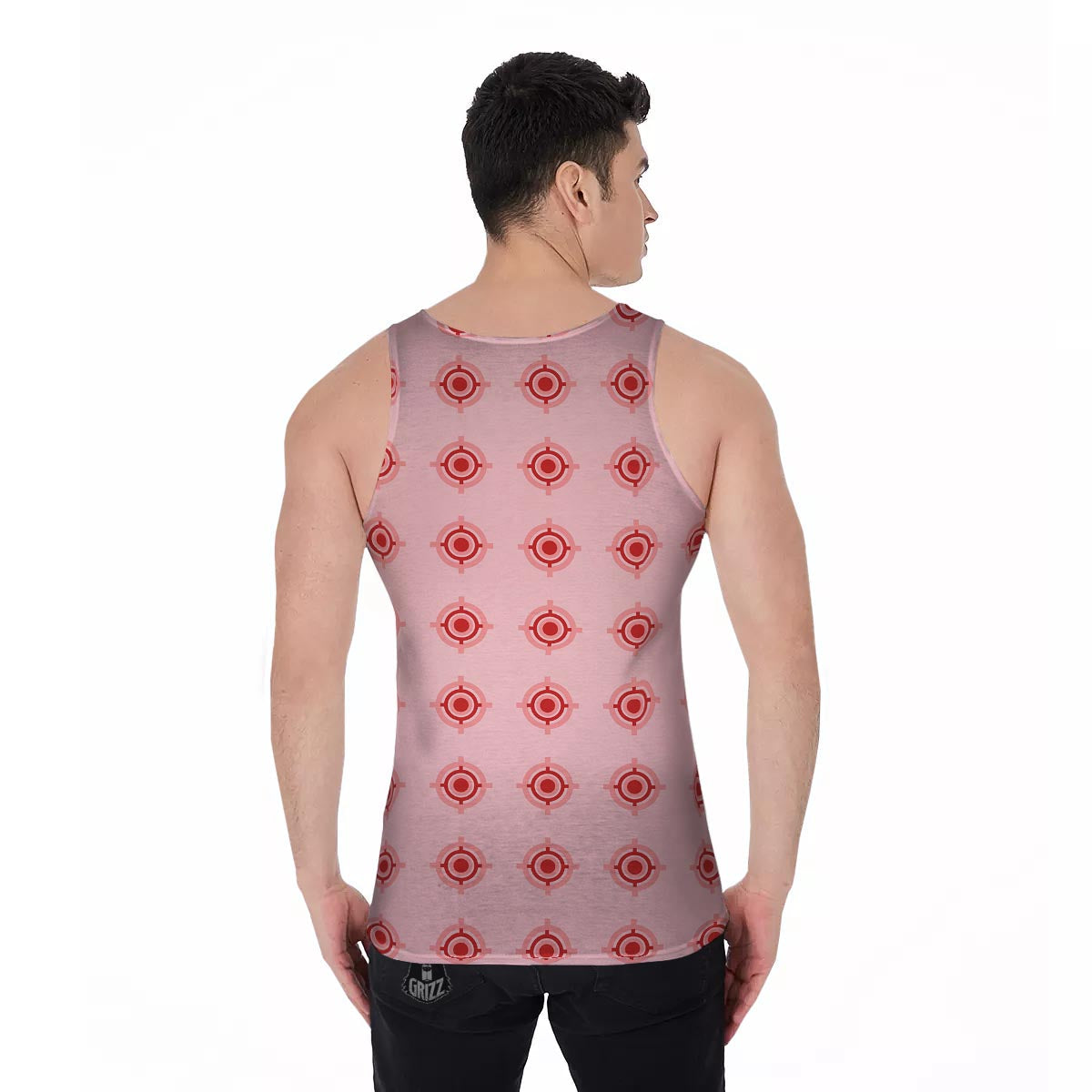 Sight Red Gun Print Pattern Men's Tank Top-grizzshop