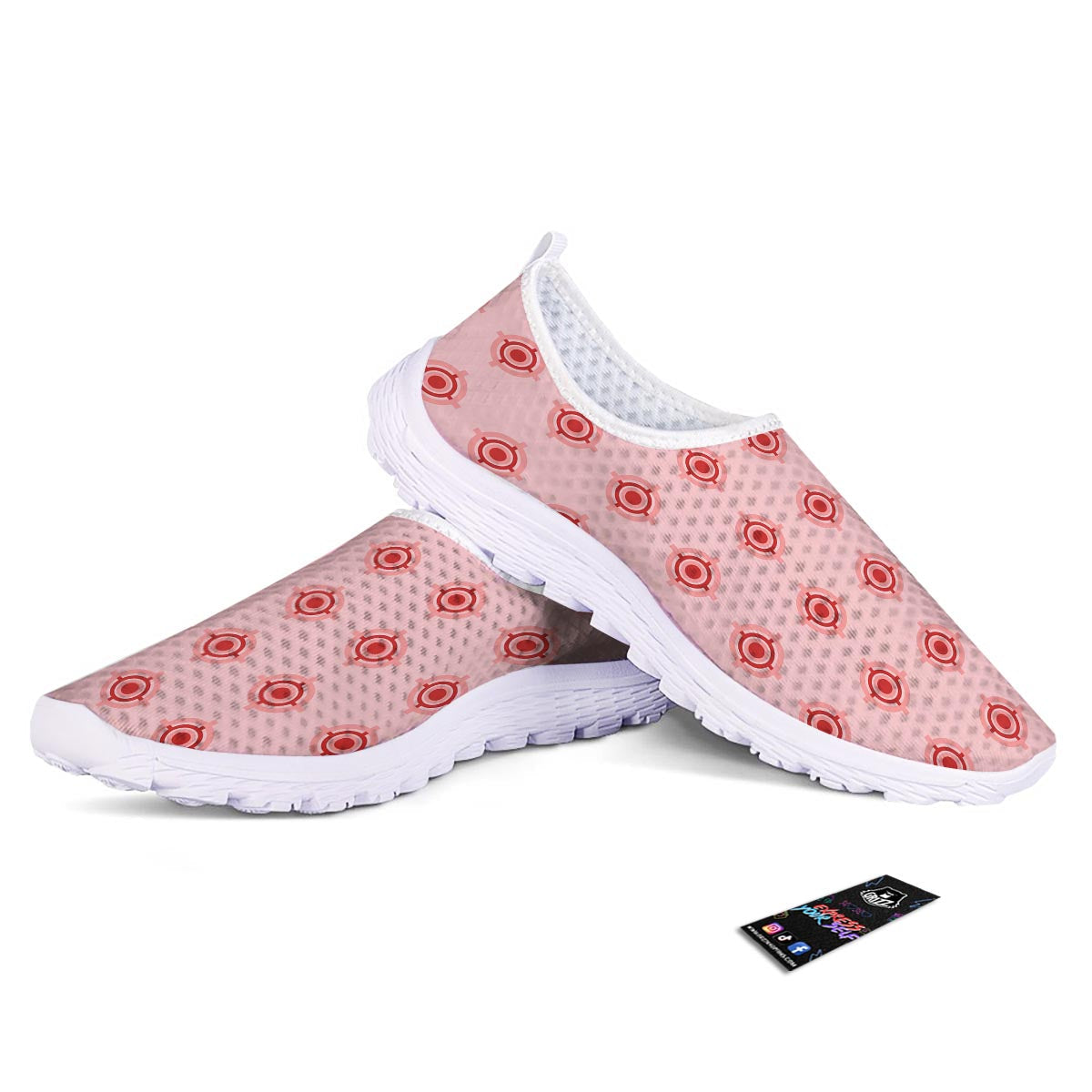 Sight Red Gun Print Pattern Nurse Shoes-grizzshop