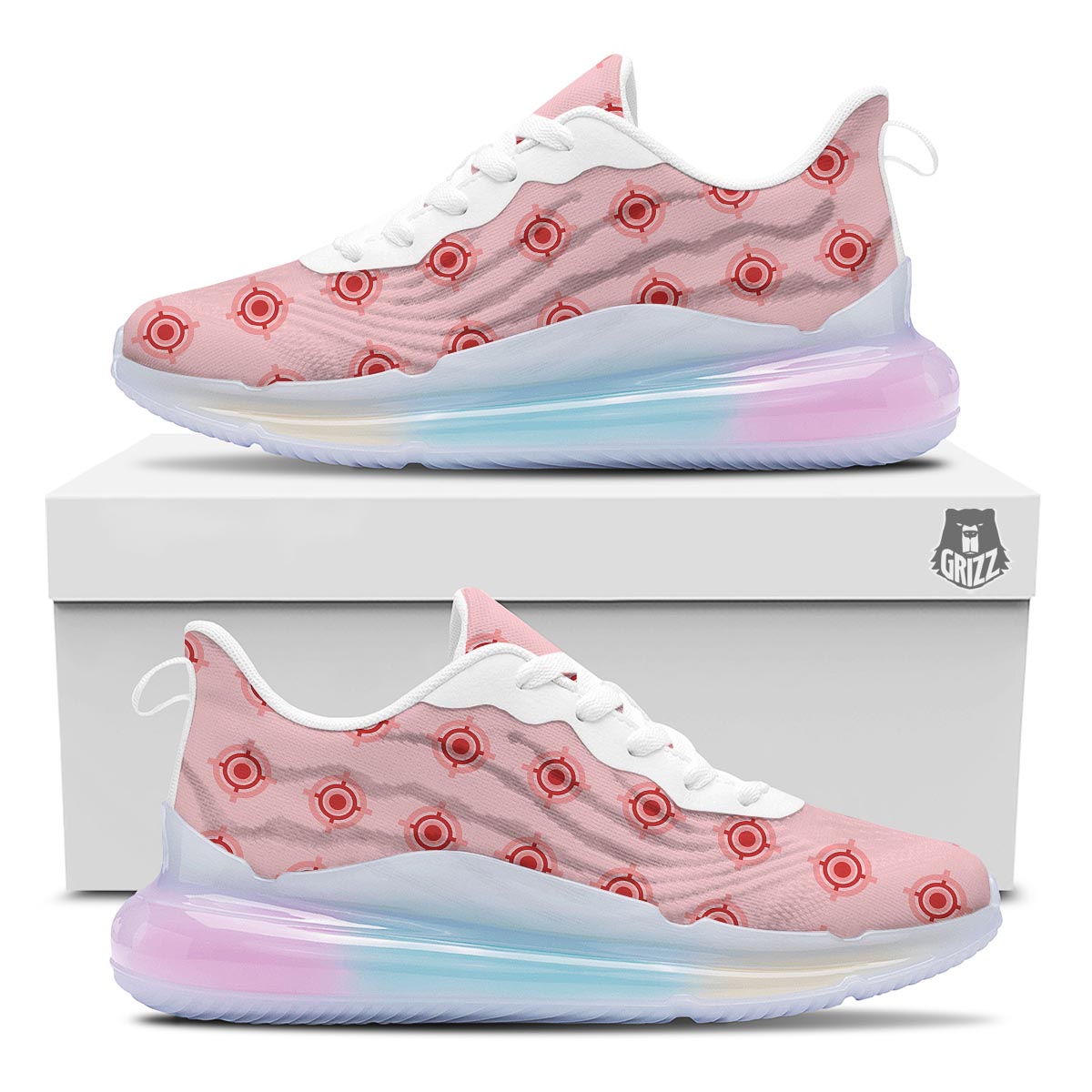 Sight Red Gun Print Pattern Running Sneakers-grizzshop