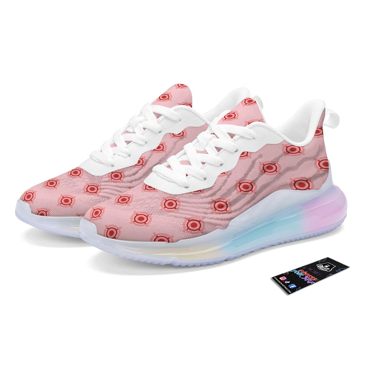 Sight Red Gun Print Pattern Running Sneakers-grizzshop