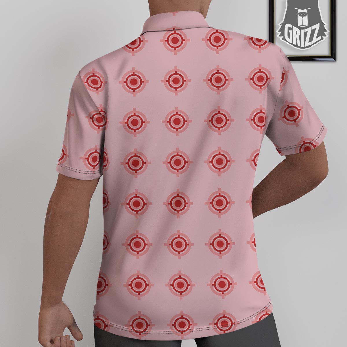 Sight Red Gun Print Pattern Untucked Shirts-grizzshop