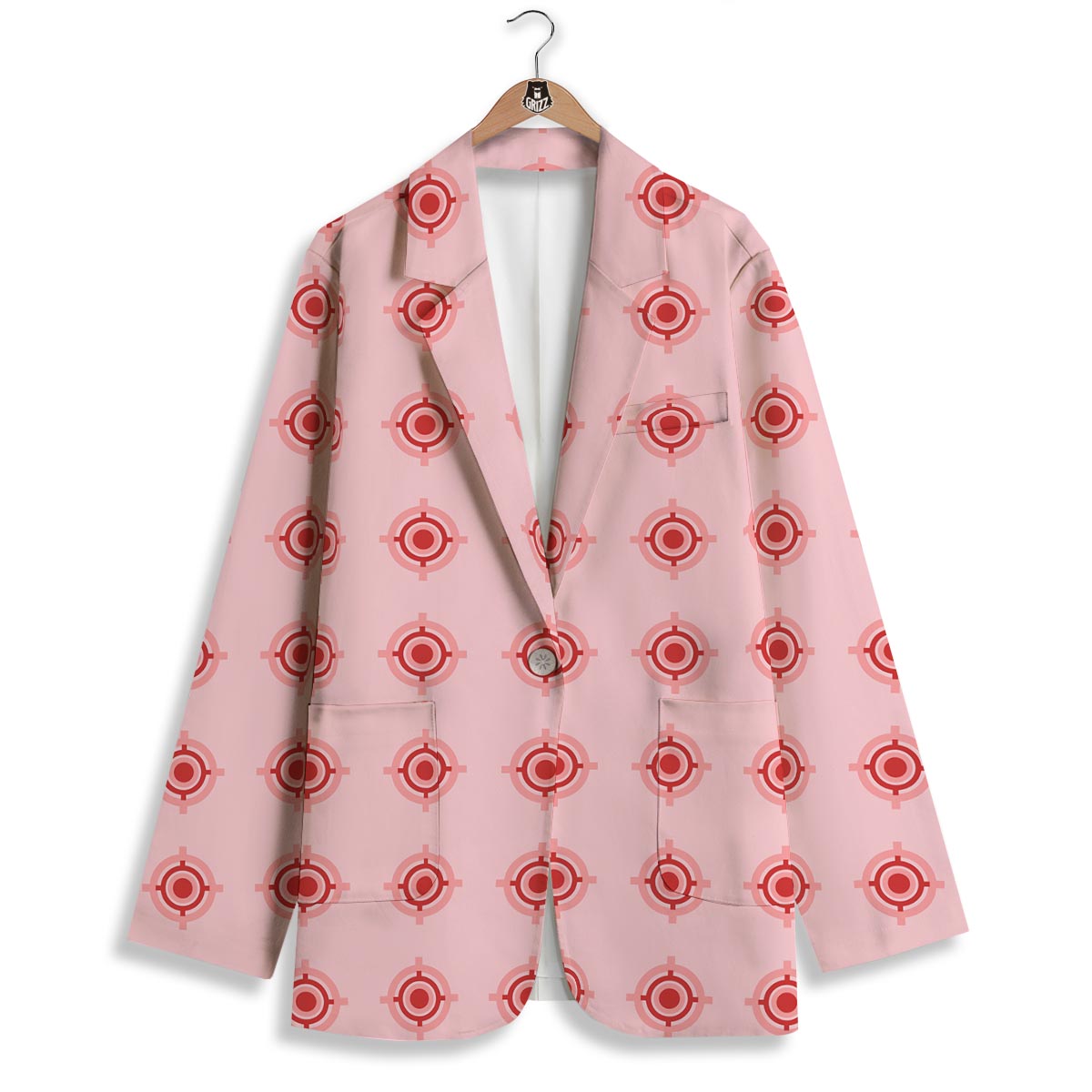 Sight Red Gun Print Pattern Women's Blazer-grizzshop
