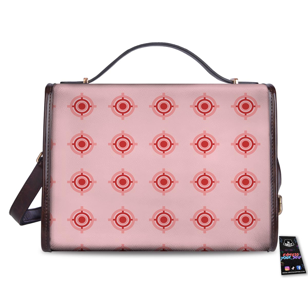 Sight Red Gun Print Pattern Women's Satchel Bag