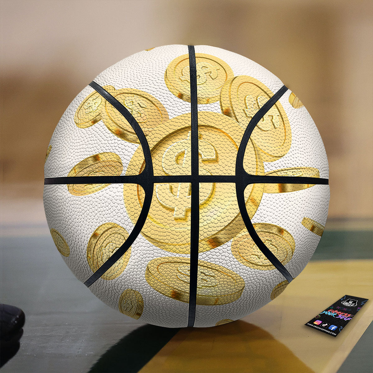 Sign Explosion Golden Dollar Print Basketball-grizzshop