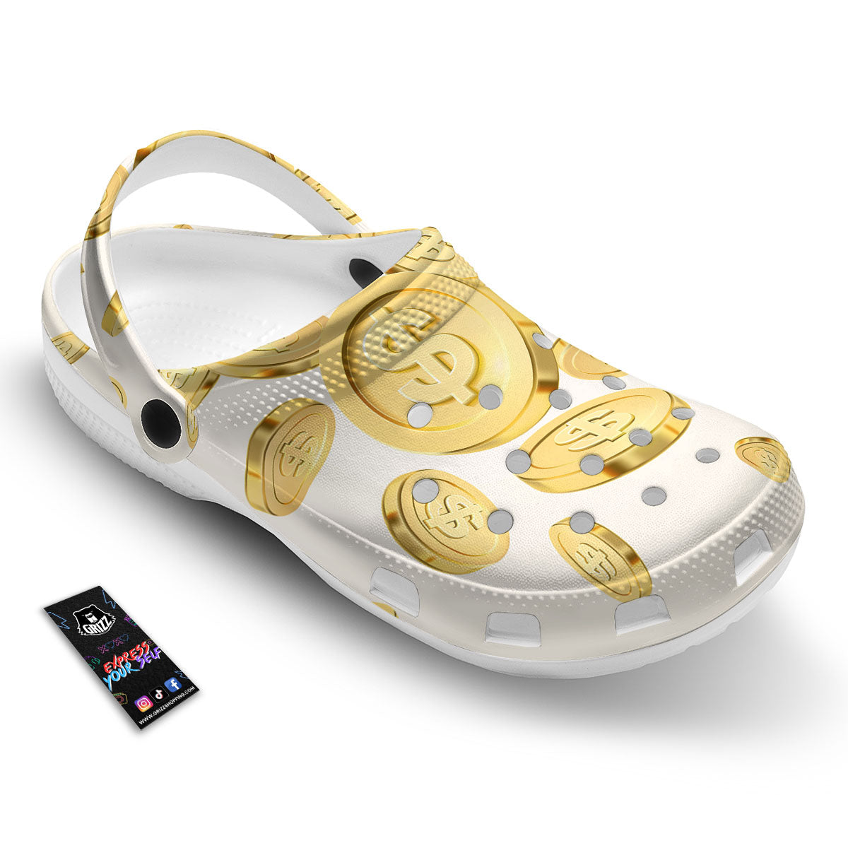 Sign Explosion Golden Dollar Print Clog-grizzshop