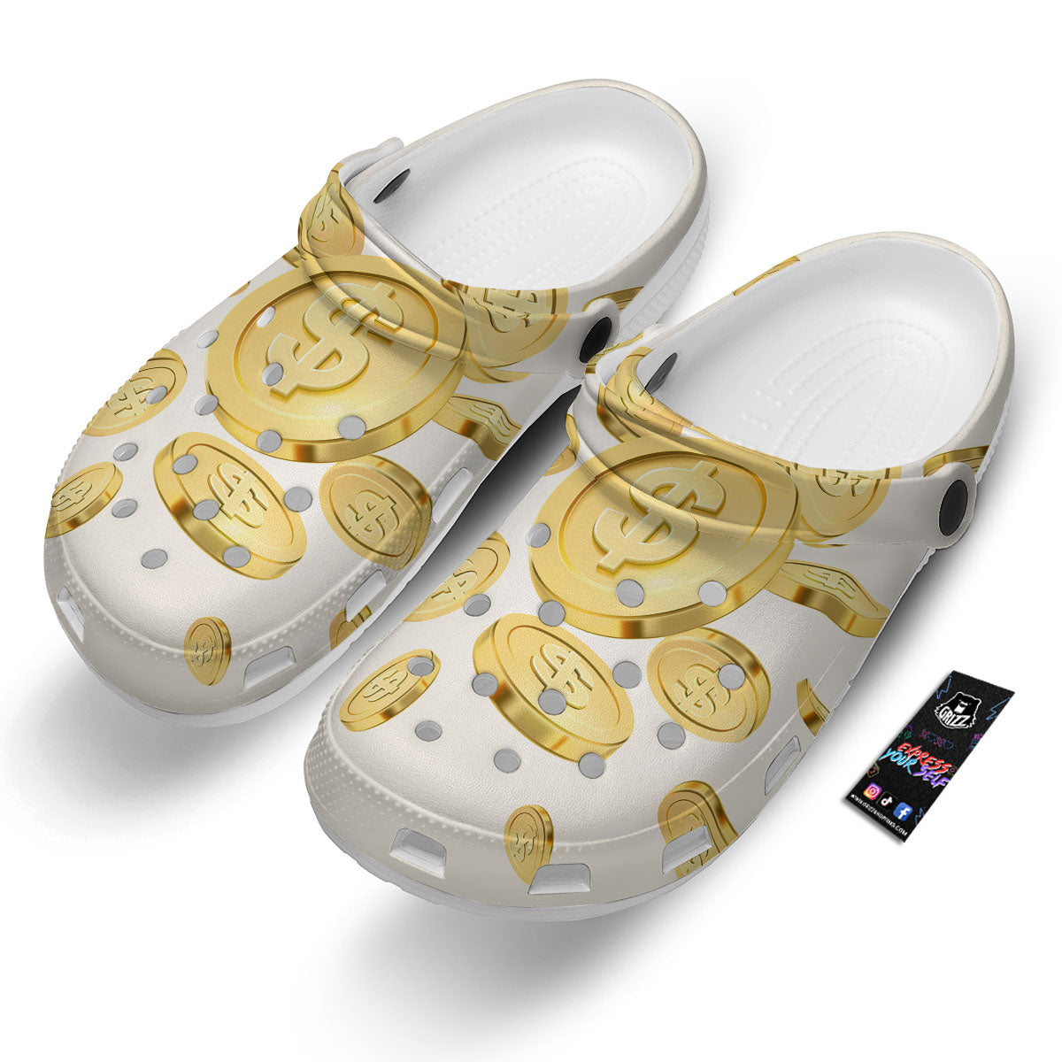 Sign Explosion Golden Dollar Print Clog-grizzshop