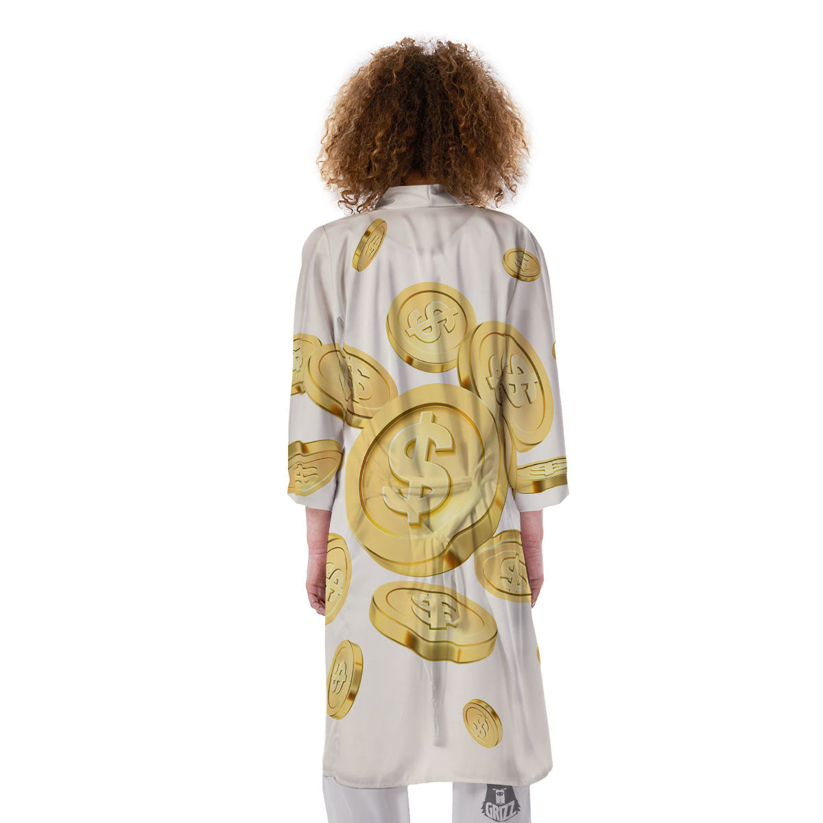 Sign Explosion Golden Dollar Print Kimono-grizzshop