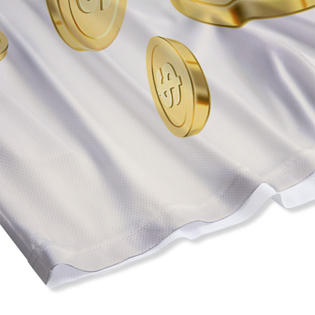 Sign Explosion Golden Dollar Print Mesh Shorts