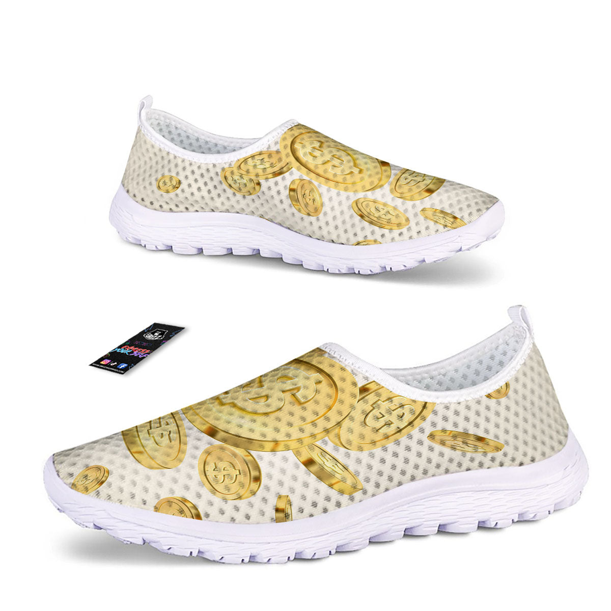 Sign Explosion Golden Dollar Print Nurse Shoes-grizzshop