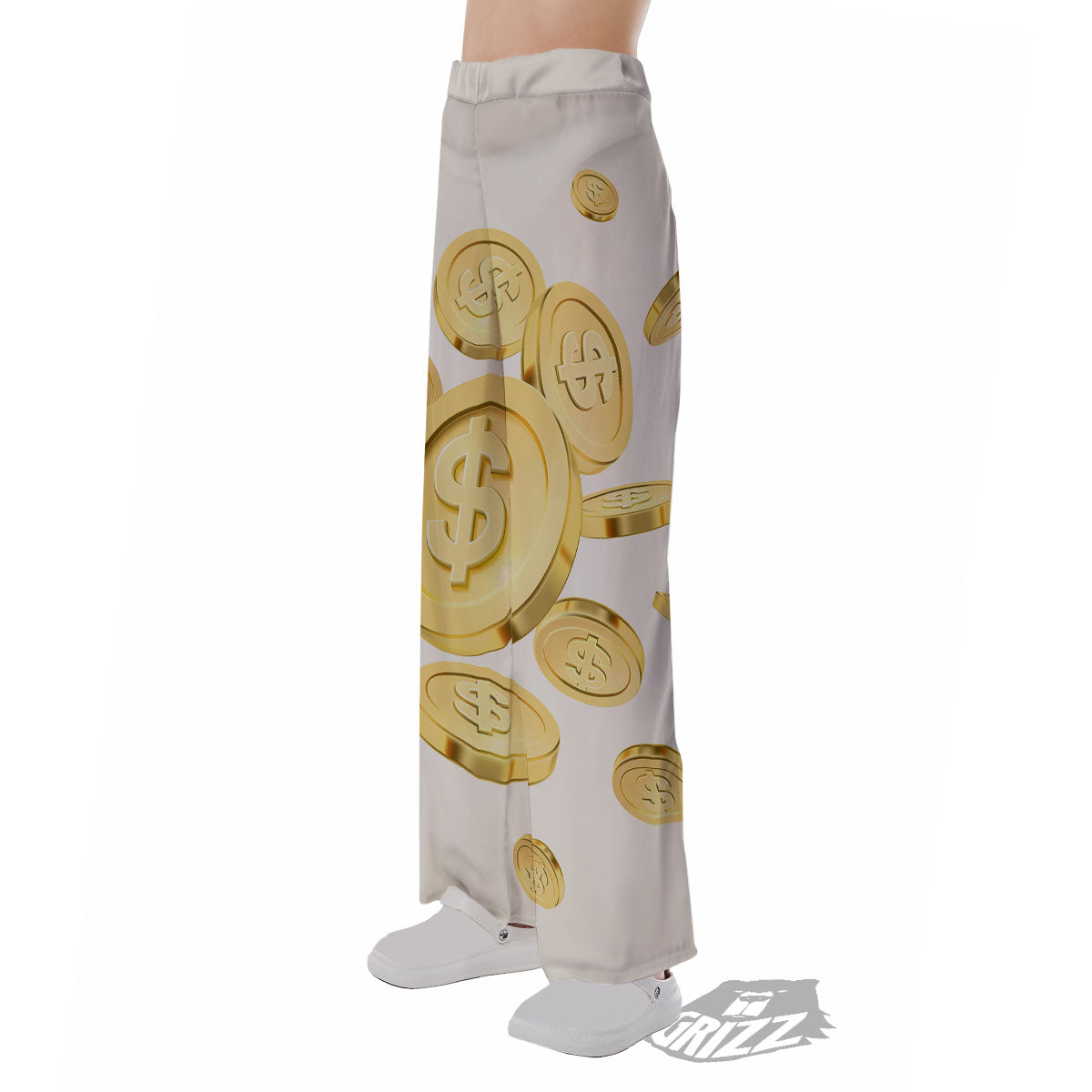 Sign Explosion Golden Dollar Print Pajama Pants-grizzshop
