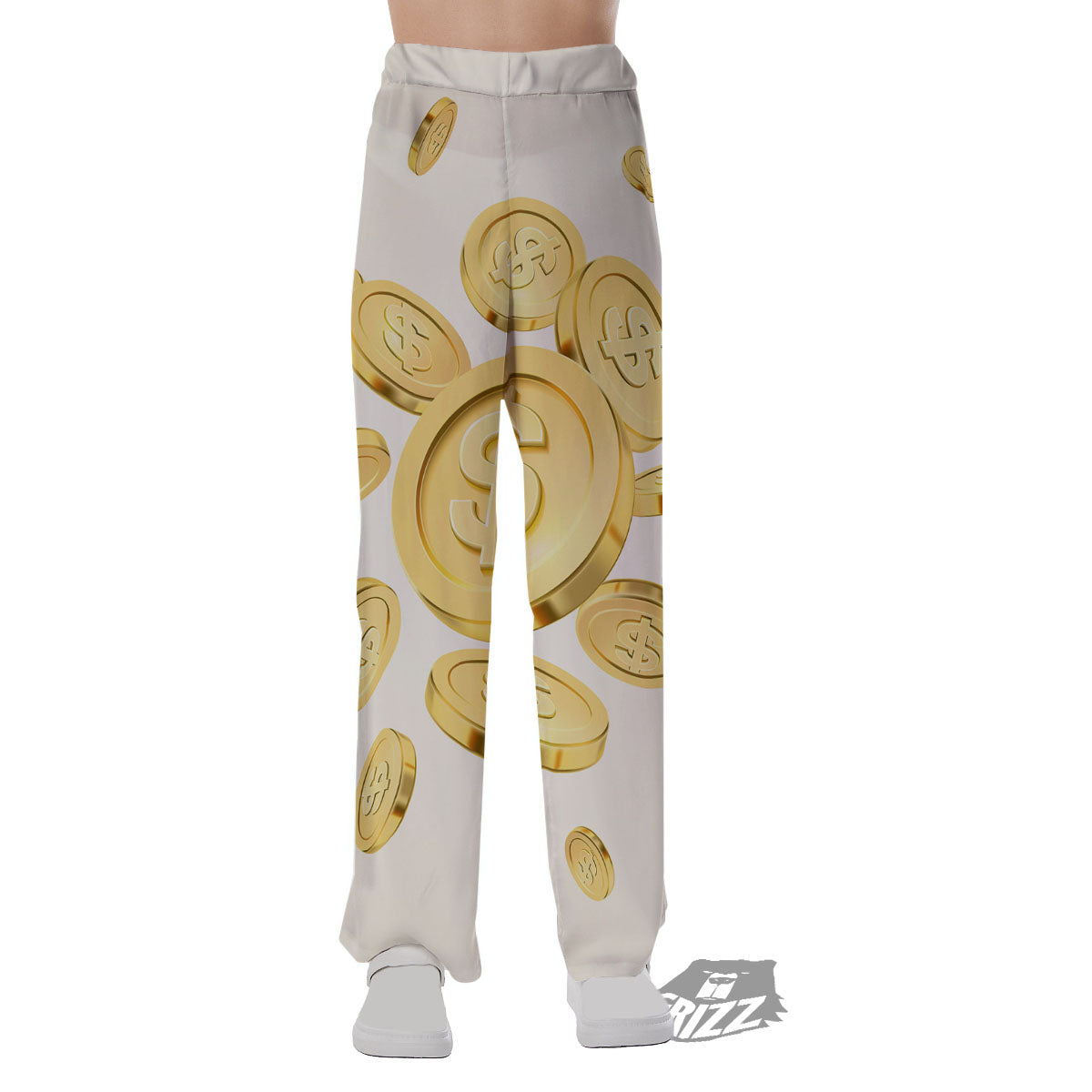 Sign Explosion Golden Dollar Print Pajama Pants-grizzshop