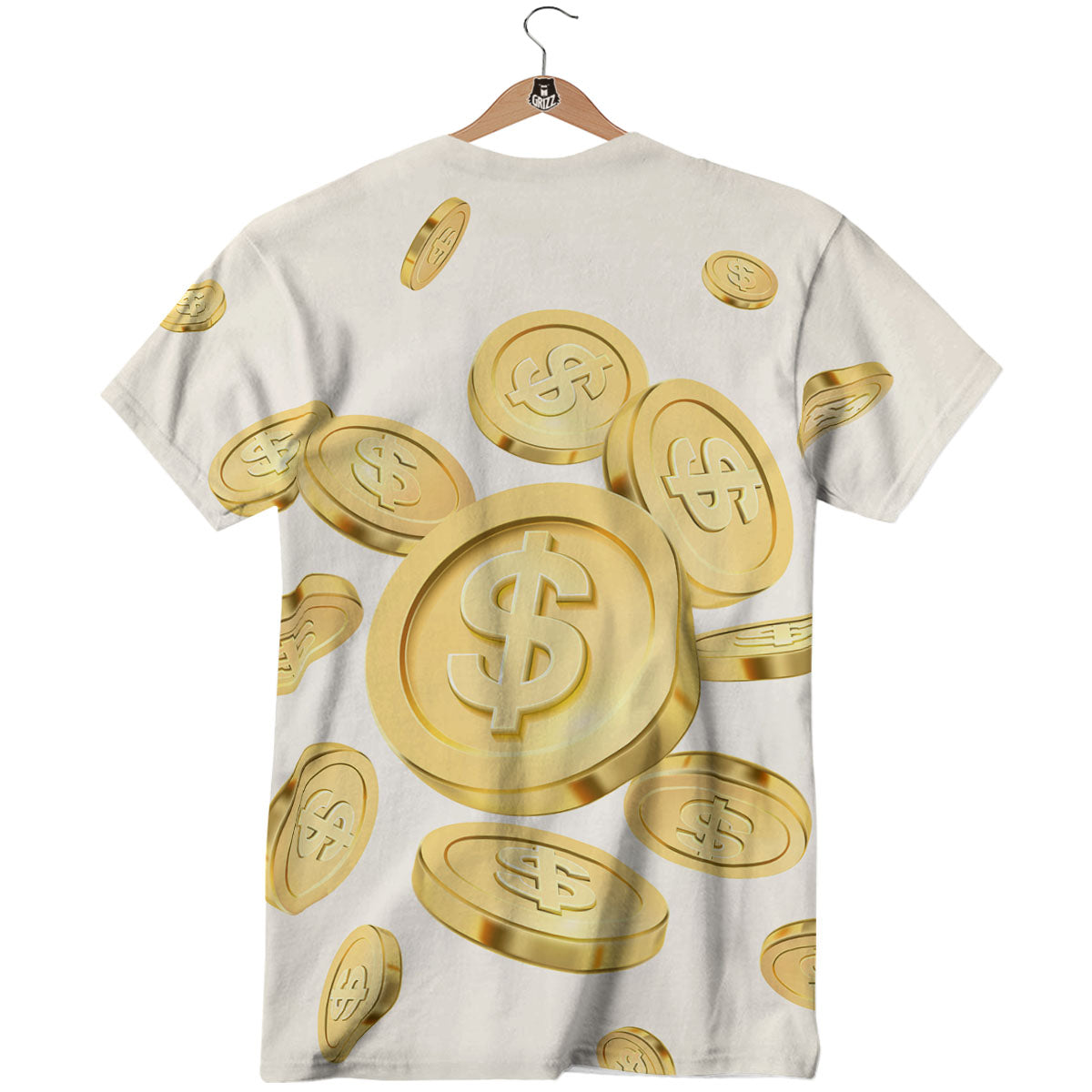Sign Explosion Golden Dollar Print T-Shirt-grizzshop
