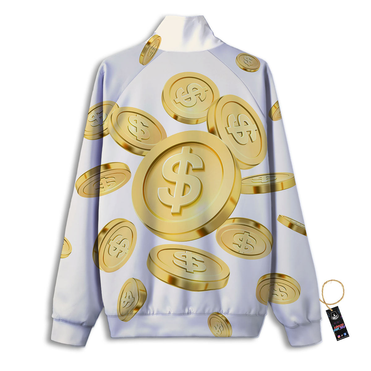 Sign Explosion Golden Dollar Print Track Jacket-grizzshop