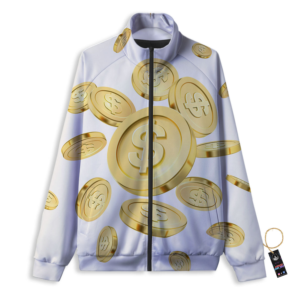 Sign Explosion Golden Dollar Print Track Jacket-grizzshop