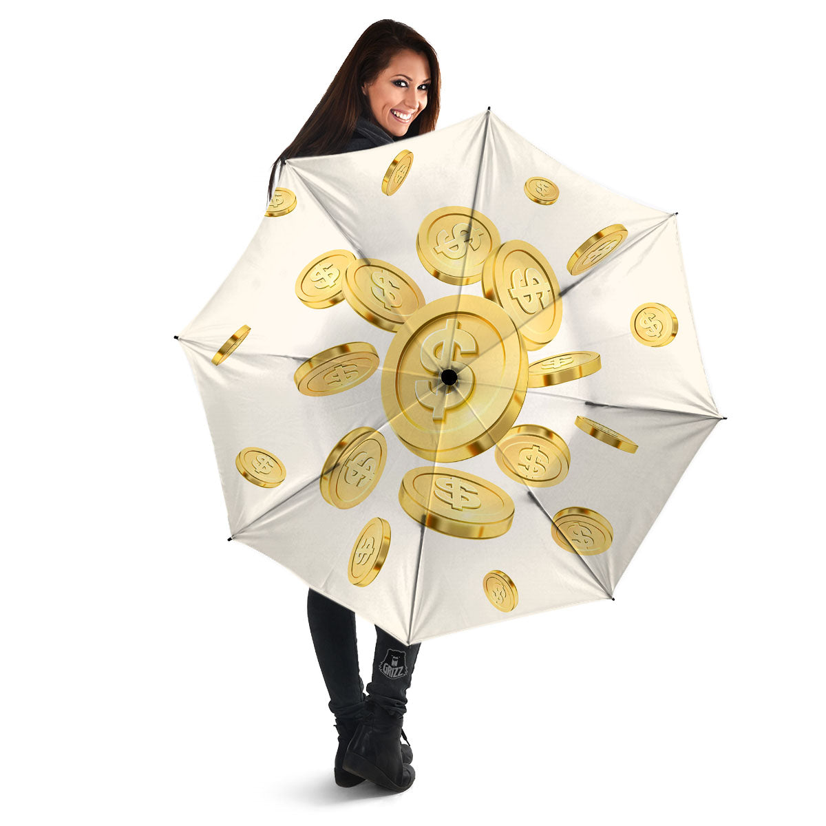 Sign Explosion Golden Dollar Print Umbrella-grizzshop