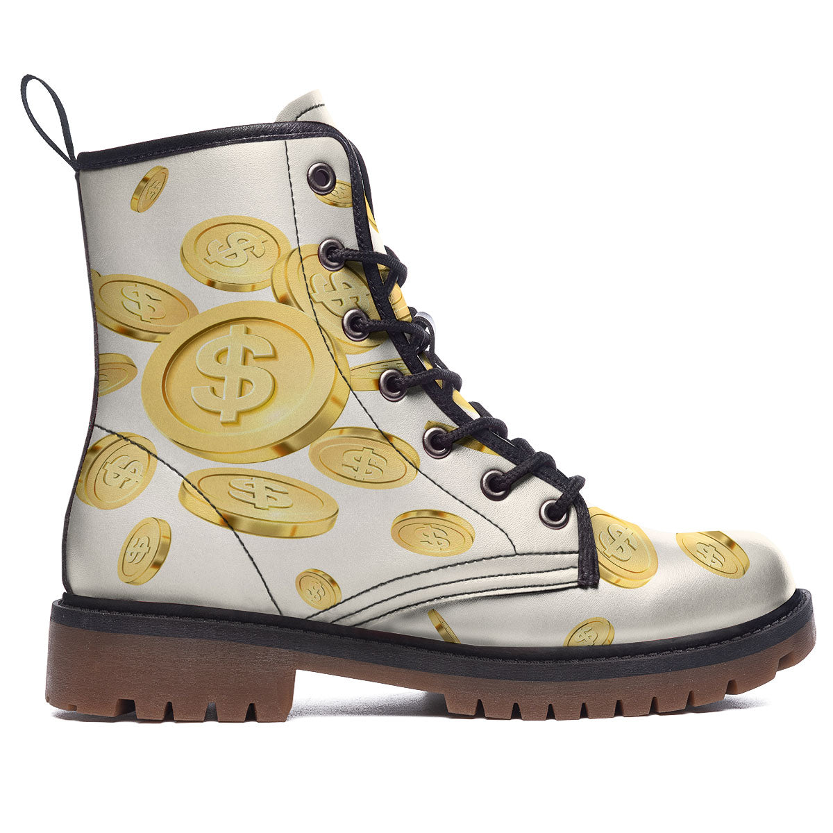 Sign Explosion Golden Dollar Print Work Boots-grizzshop