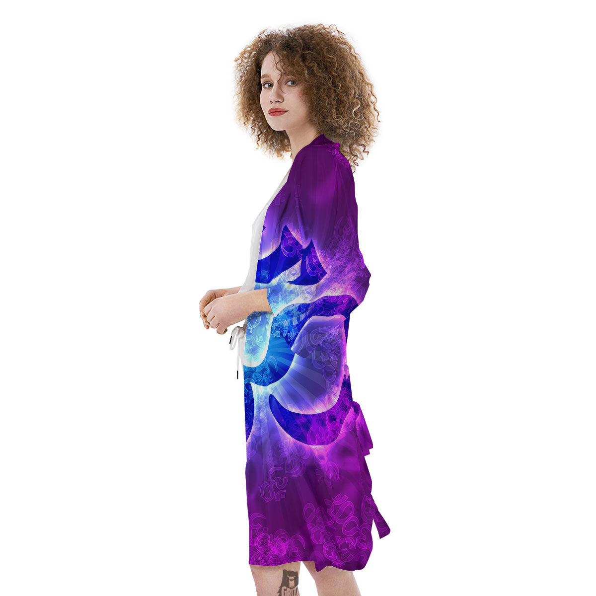 Sign Om Indian Print Kimono-grizzshop