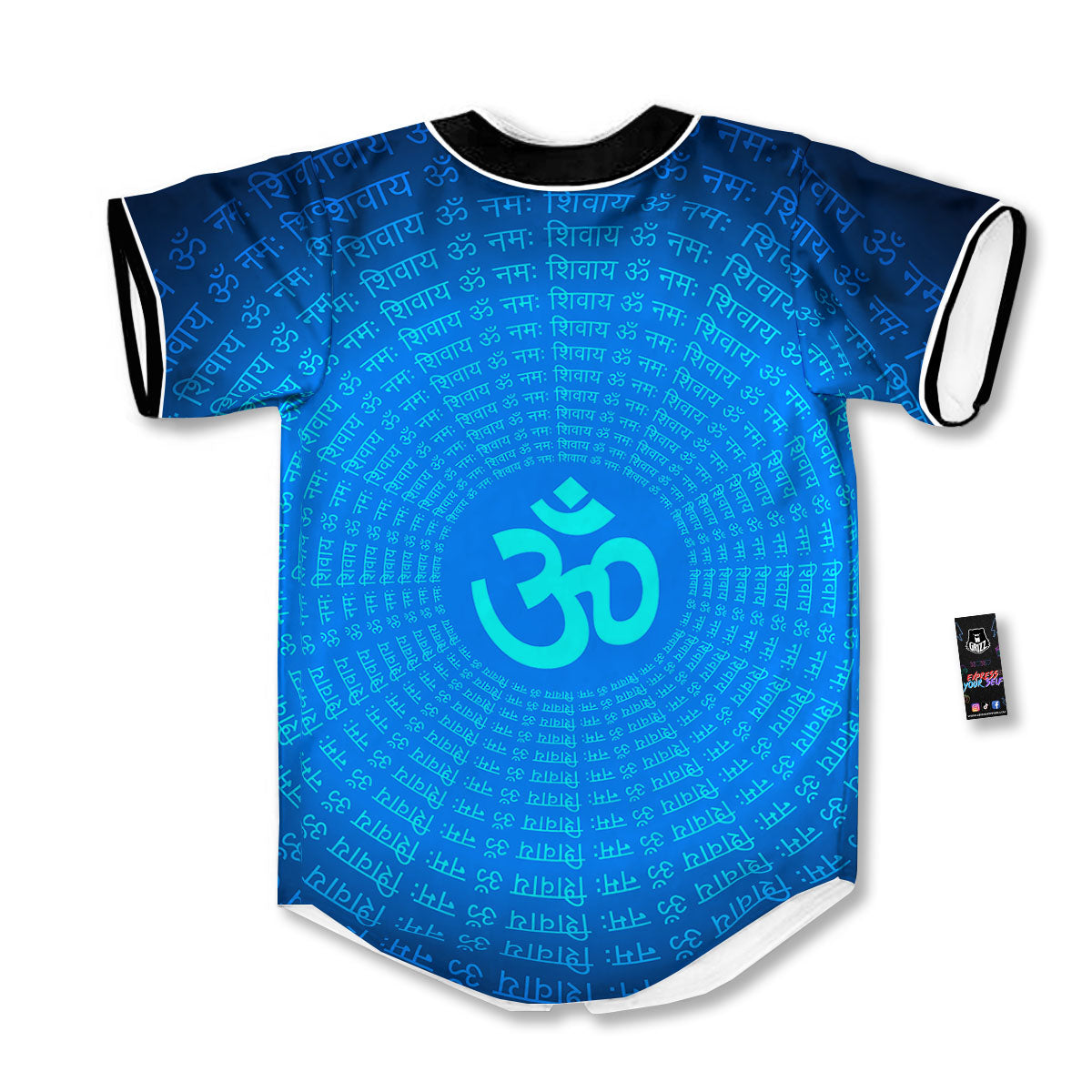 Sign Om Spiritual Print Baseball Jersey-grizzshop