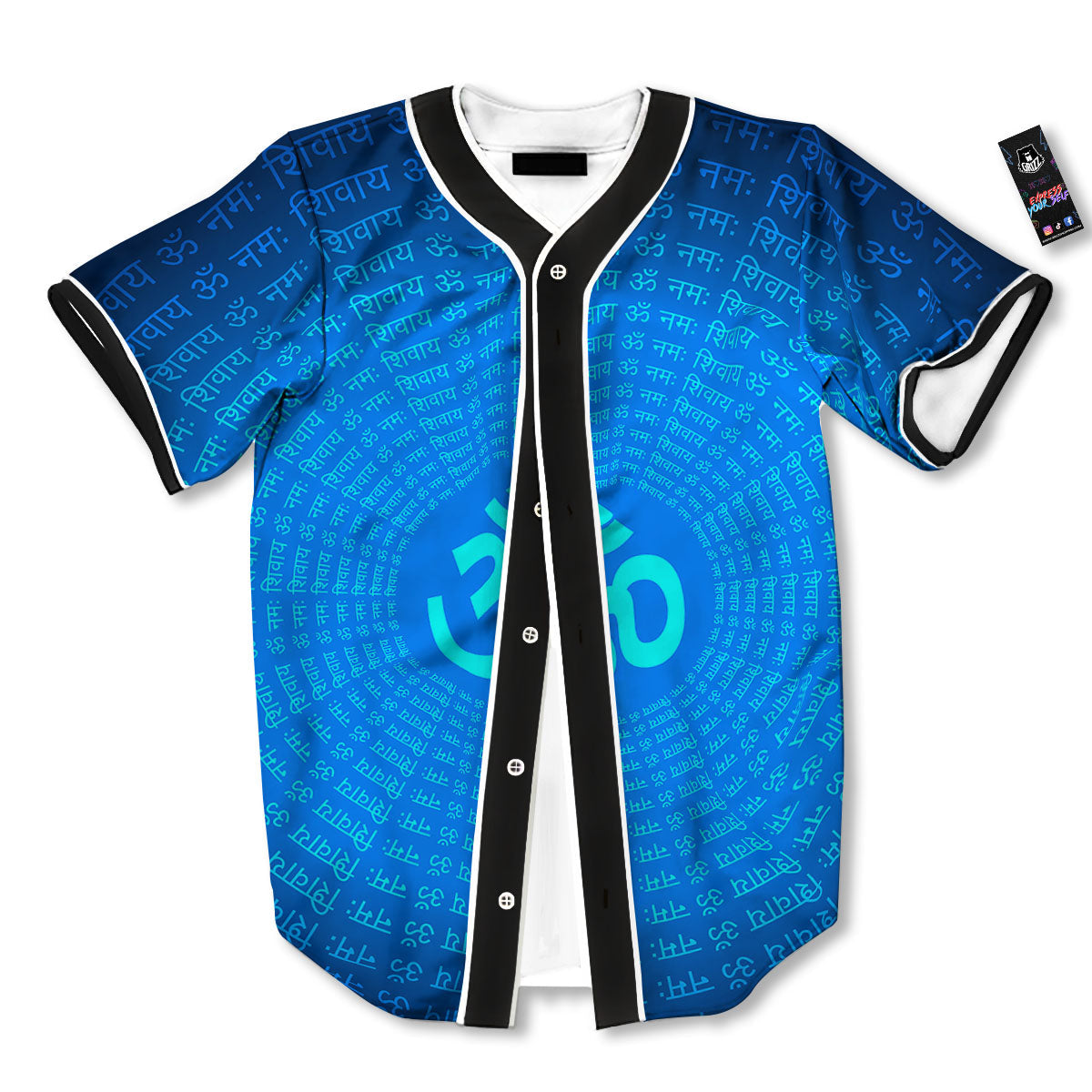 Sign Om Spiritual Print Baseball Jersey-grizzshop