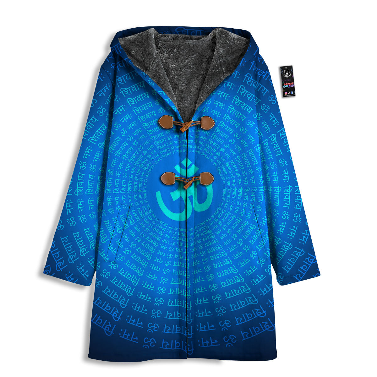 Sign Om Spiritual Print Men's Windbreaker Jacket-grizzshop