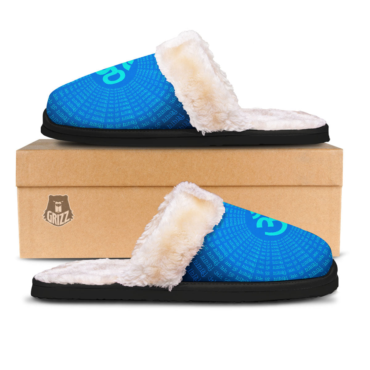 Sign Om Spiritual Print Slippers-grizzshop