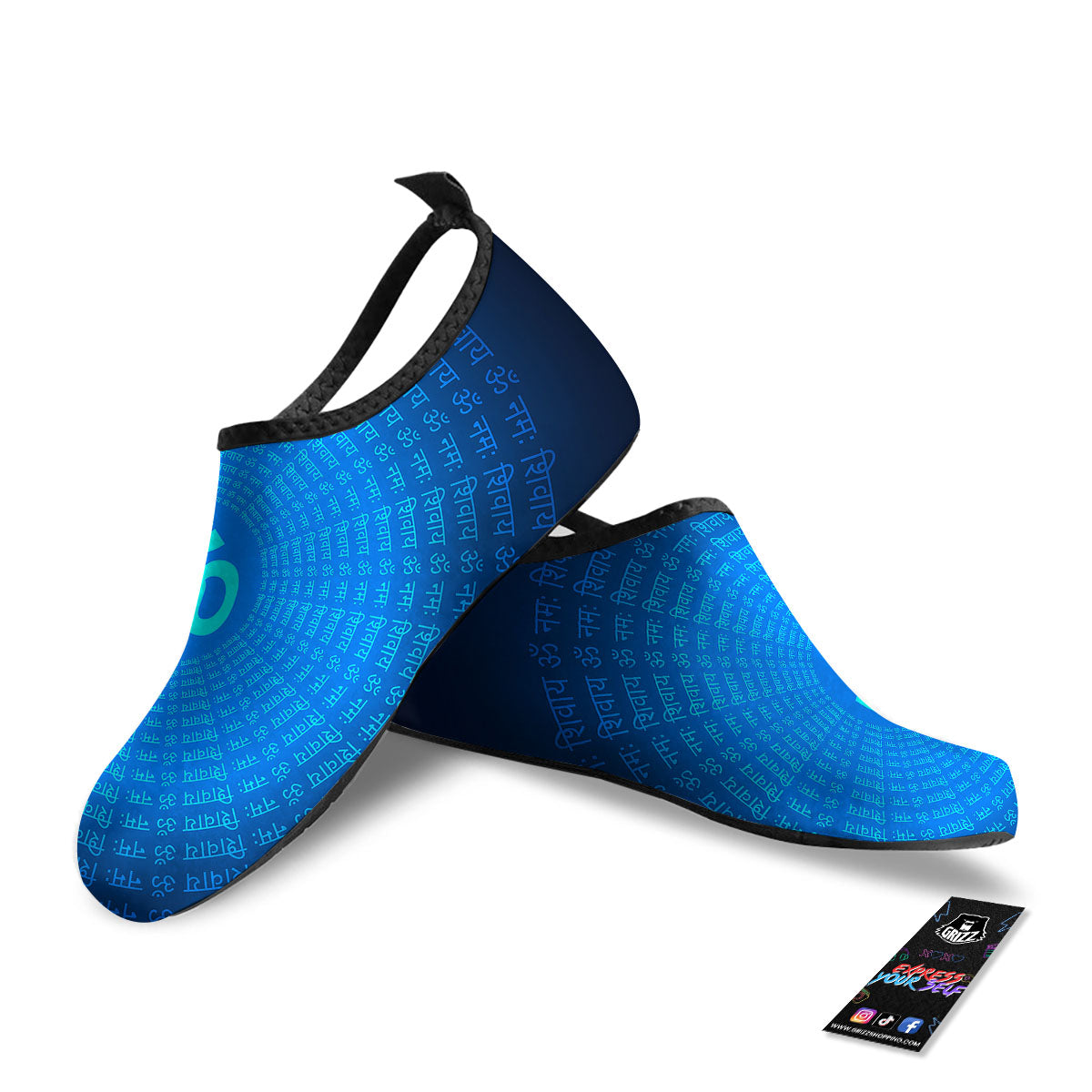 Sign Om Spiritual Print Water Shoes-grizzshop