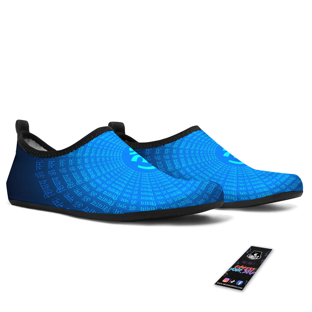Sign Om Spiritual Print Water Shoes-grizzshop