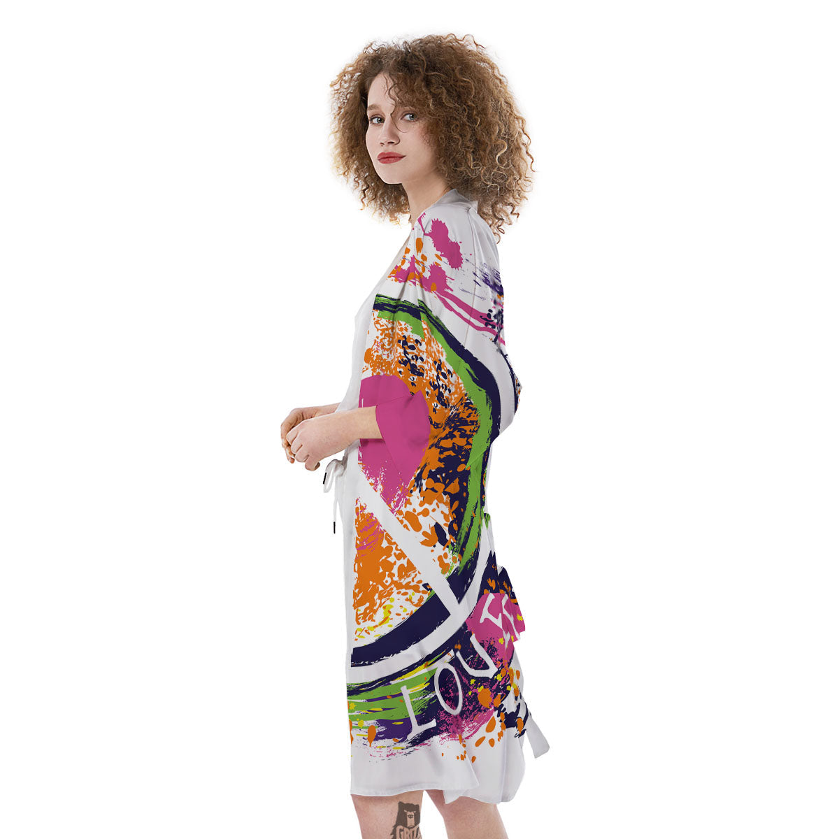 Sign Peace Rasta Print Kimono-grizzshop