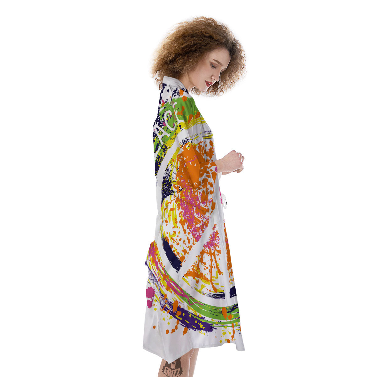 Sign Peace Rasta Print Kimono-grizzshop