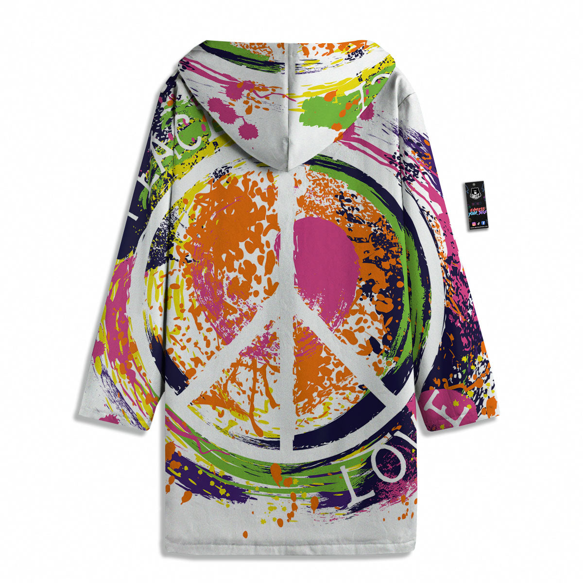 Sign Peace Rasta Print Men's Windbreaker Jacket-grizzshop