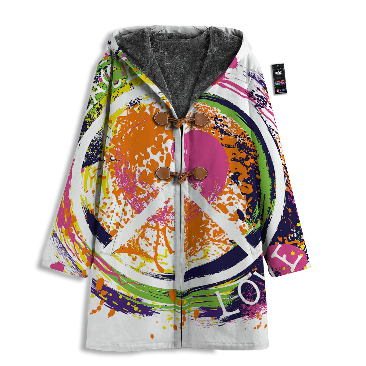 Sign Peace Rasta Print Men's Windbreaker Jacket-grizzshop