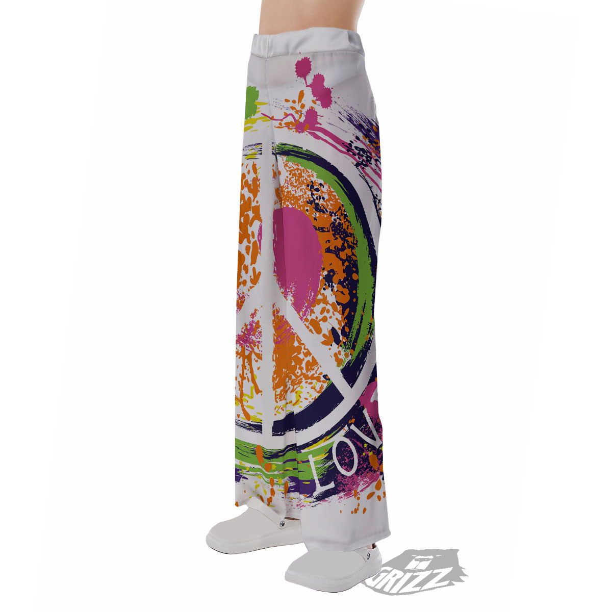 Sign Peace Rasta Print Pajama Pants-grizzshop