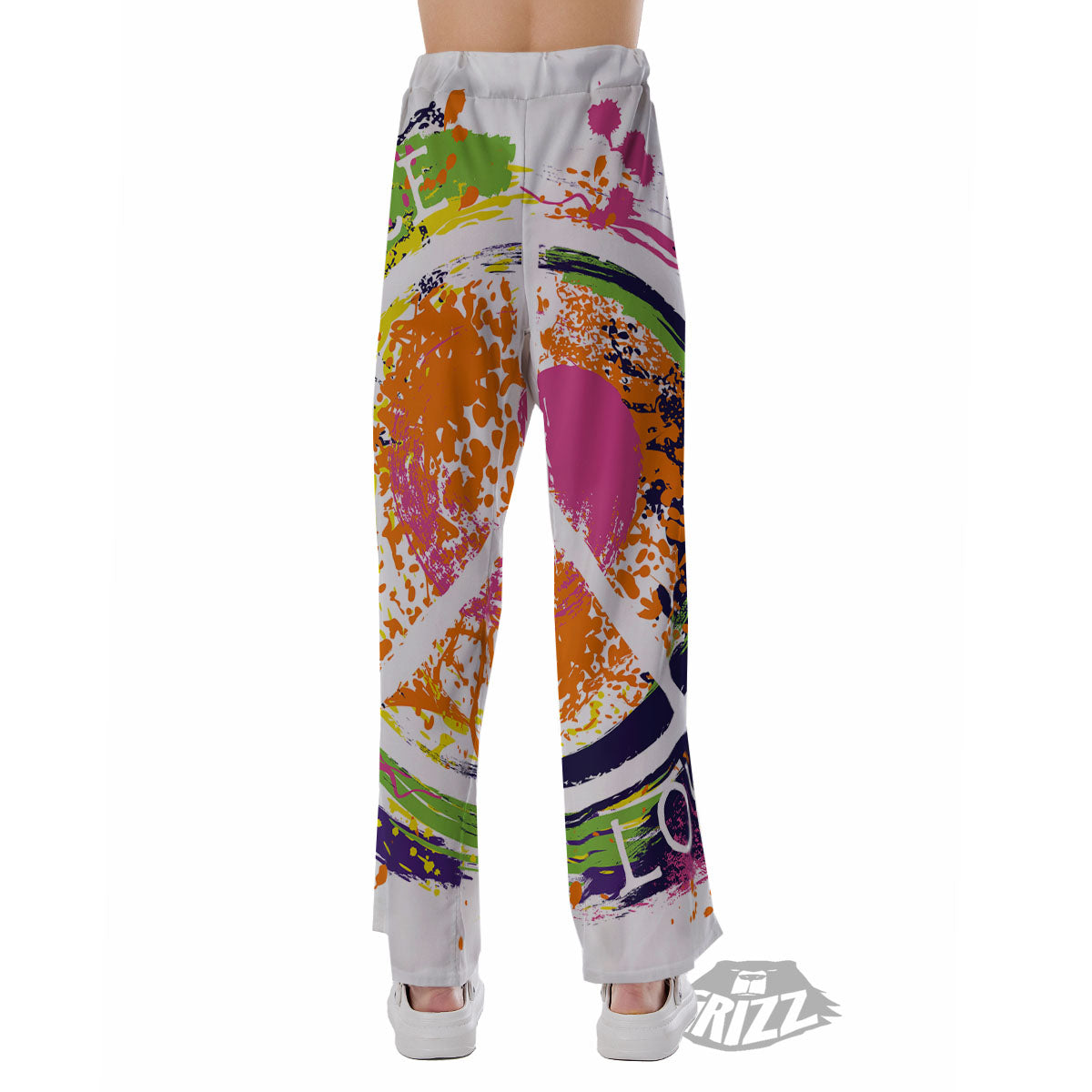 Sign Peace Rasta Print Pajama Pants-grizzshop