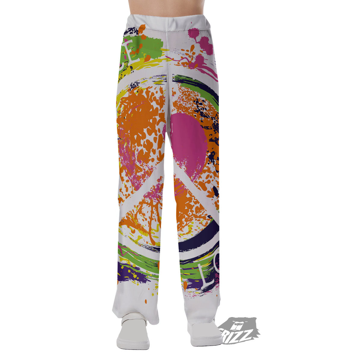 Sign Peace Rasta Print Pajama Pants-grizzshop