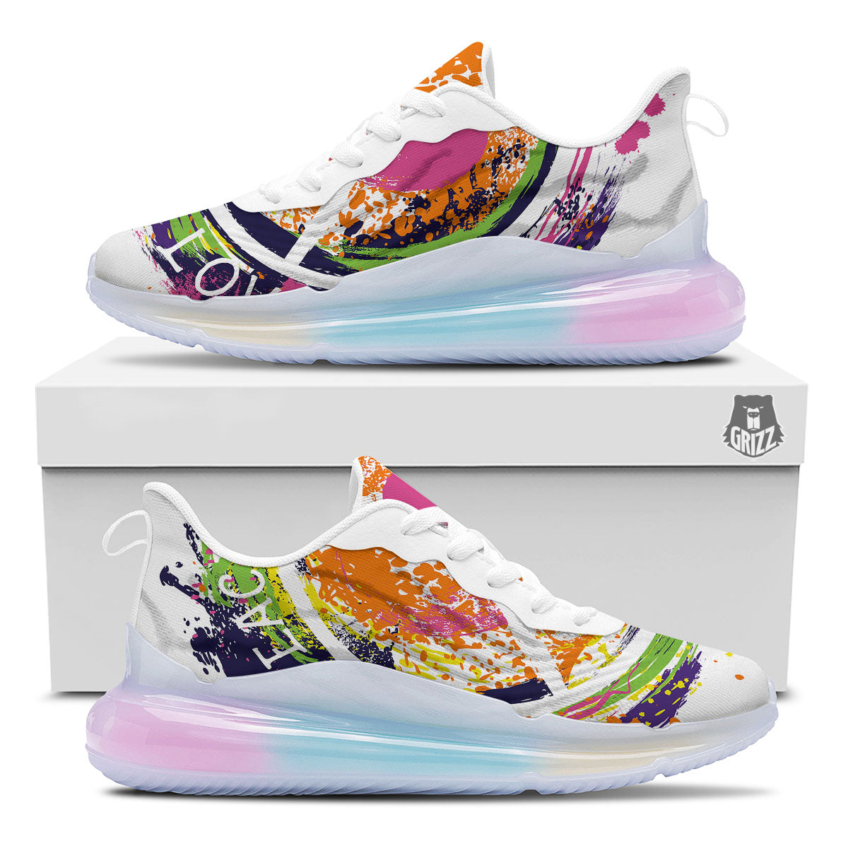 Sign Peace Rasta Print Running Sneakers-grizzshop
