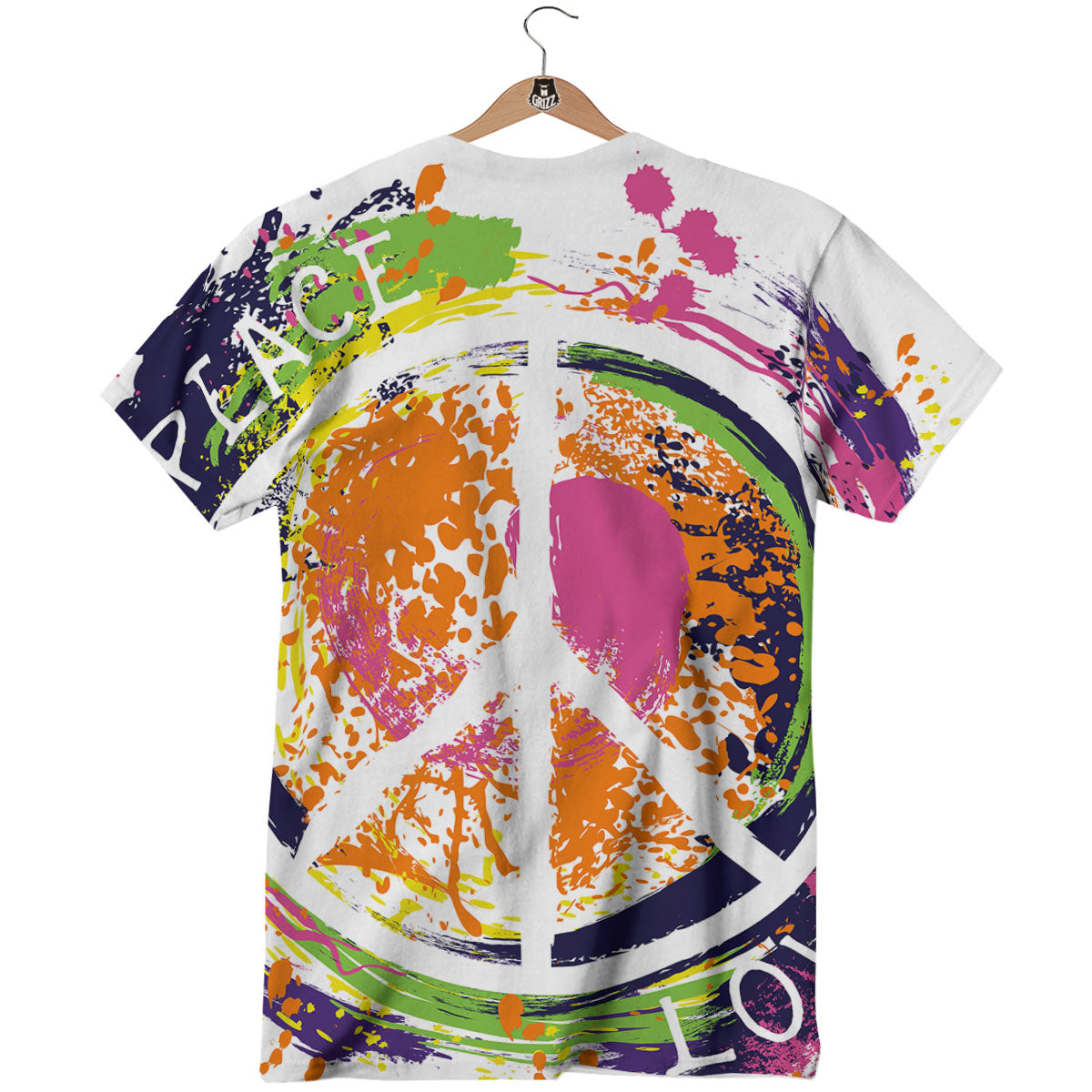 Sign Peace Rasta Print T-Shirt-grizzshop