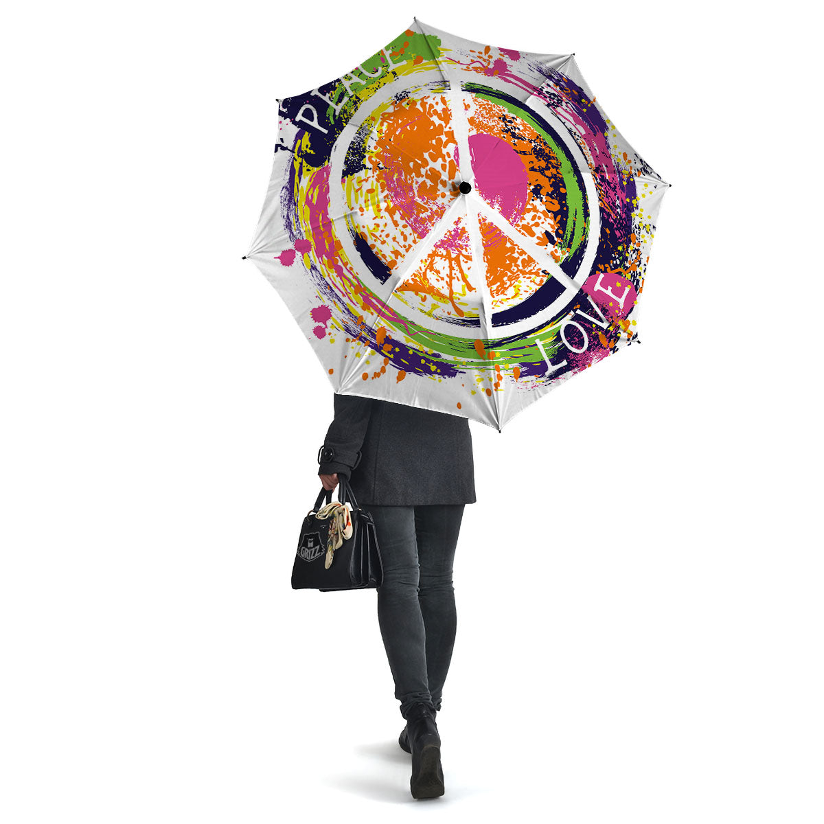 Sign Peace Rasta Print Umbrella-grizzshop
