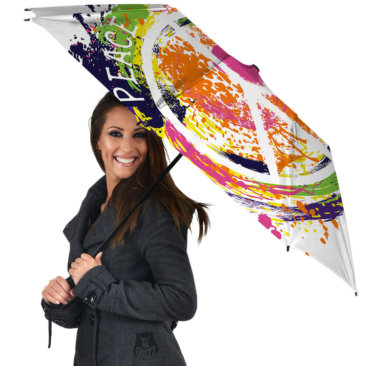 Sign Peace Rasta Print Umbrella-grizzshop