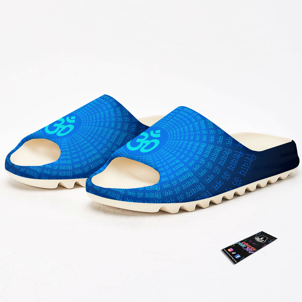 Sign Om Spiritual Print Sandals-grizzshop