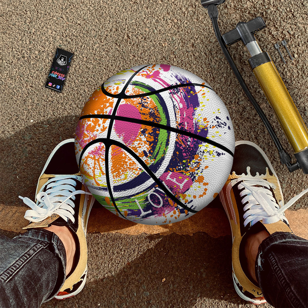 Smooth Marble White Brown Print Pattern Basketball
